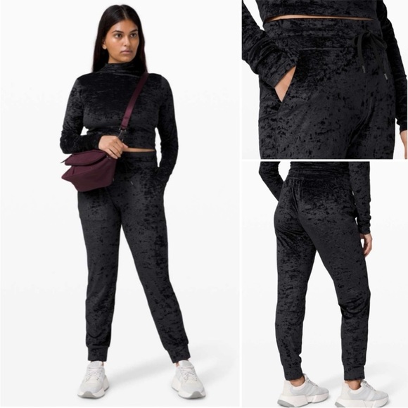 lululemon athletica Pants - Lululemon crushed velvet pants size 10
